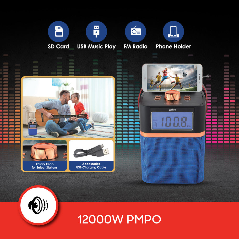 Sanford Rechargeable Bluetooth Portable Speakers | SF2212PS