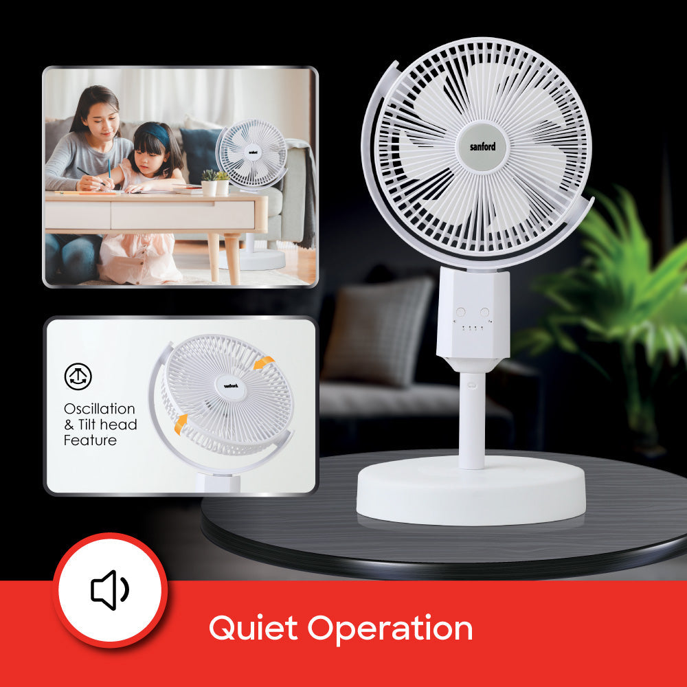 Sanford 10 inch Rechargeable Multi-functional Stand Fan | SF6659RSFN
