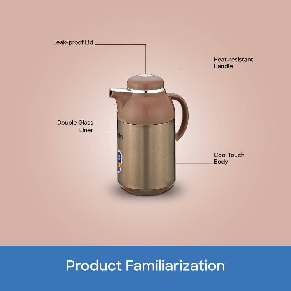 Sanford 1.6L Double Glass Liner Vacuum Flask | SF10517VF - SANFORD MIDDLE EAST DWC L.L.C