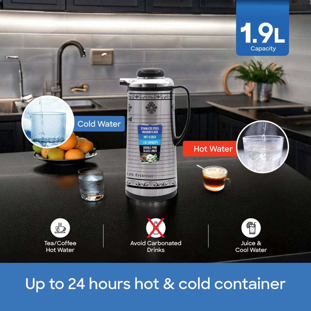 Sanford 1.9L Double Glass Liner Vacuum Flask | SF1689VF - SANFORD MIDDLE EAST DWC L.L.C