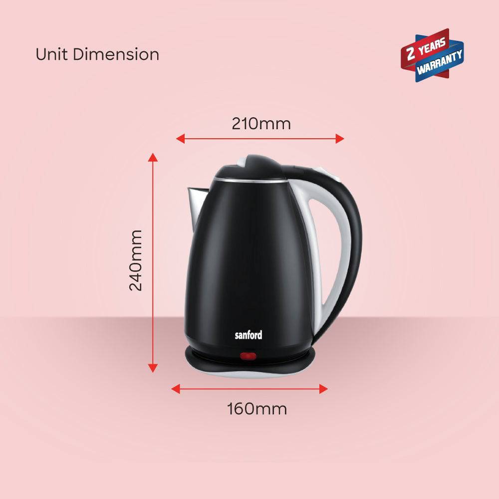Sanford 1.8 L Double Layer Cordless Electric Kettle | SF1880EK - SANFORD MIDDLE EAST DWC L.L.C