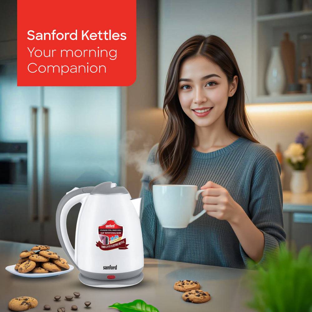 Sanford 1.8 L Double Layer Cordless Electric Kettle | SF1880EK - SANFORD MIDDLE EAST DWC L.L.C