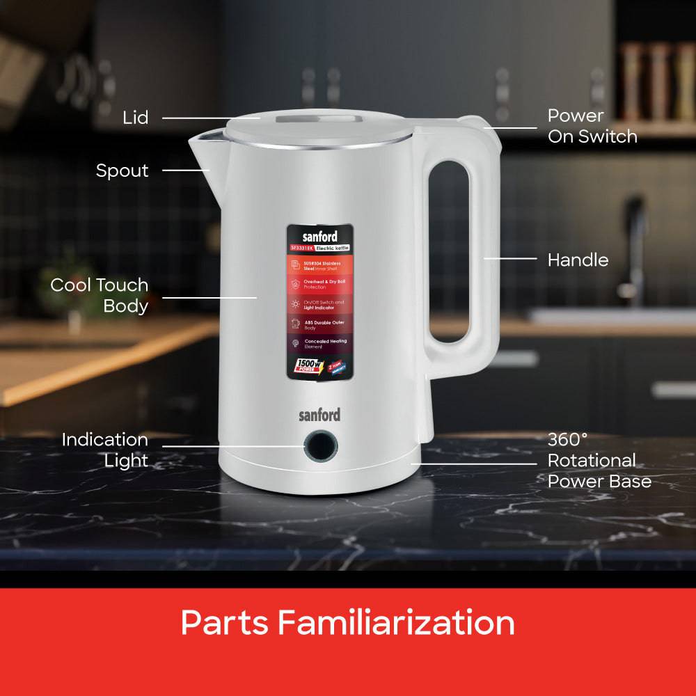 SF3331EK - 1.8L Electric Kettle - SANFORD MIDDLE EAST DWC L.L.C
