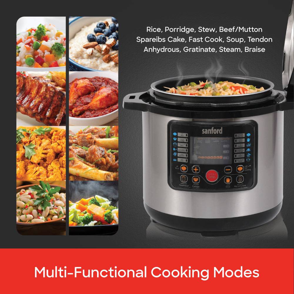 Sanford 9L Electric Pressure Cooker with multi function | SF3202EPC - SANFORD MIDDLE EAST DWC L.L.C