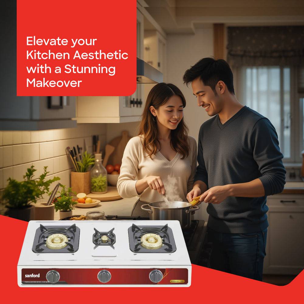 Sanford Triple Burner Stainless Steel Gas Stove | SF5354GC Gas Stove - SANFORD MIDDLE EAST DWC L.L.C