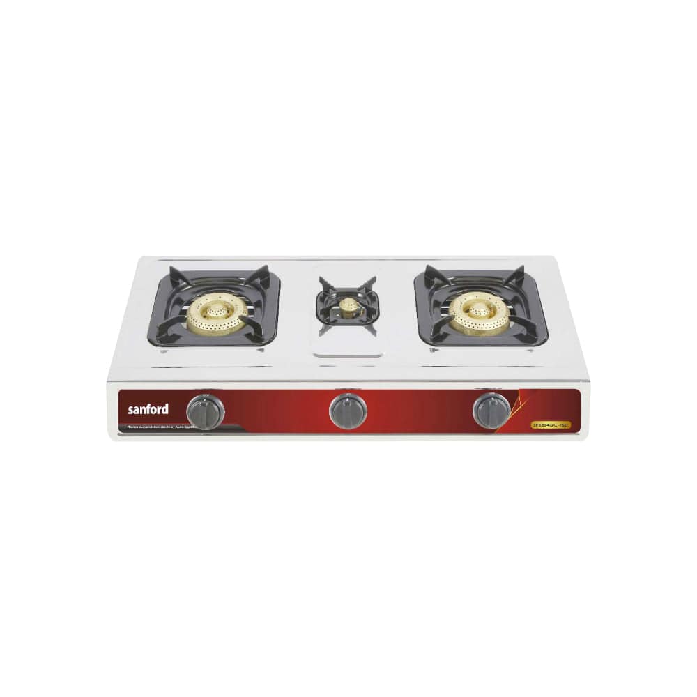 Sanford Triple Burner Stainless Steel Gas Stove | SF5354GC Gas Stove - SANFORD MIDDLE EAST DWC L.L.C