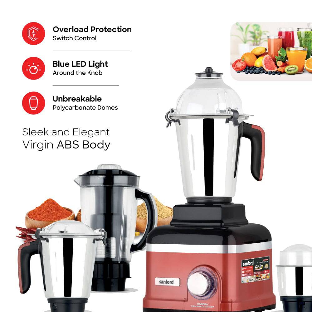 Sanford 5 in 1 Multifunctional Mixer Grinder With Power full 1000W Motor | SF5913GM - SANFORD MIDDLE EAST DWC L.L.C