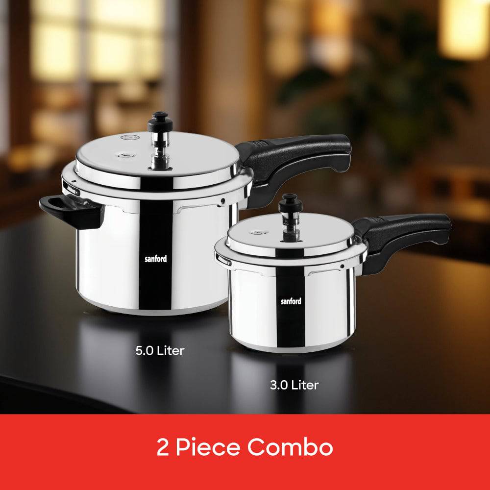 Sanford 2 Set Aluminum Pressure Cooker Combo 3.0L & 5.0L | SF3272PCC - SANFORD MIDDLE EAST DWC L.L.C