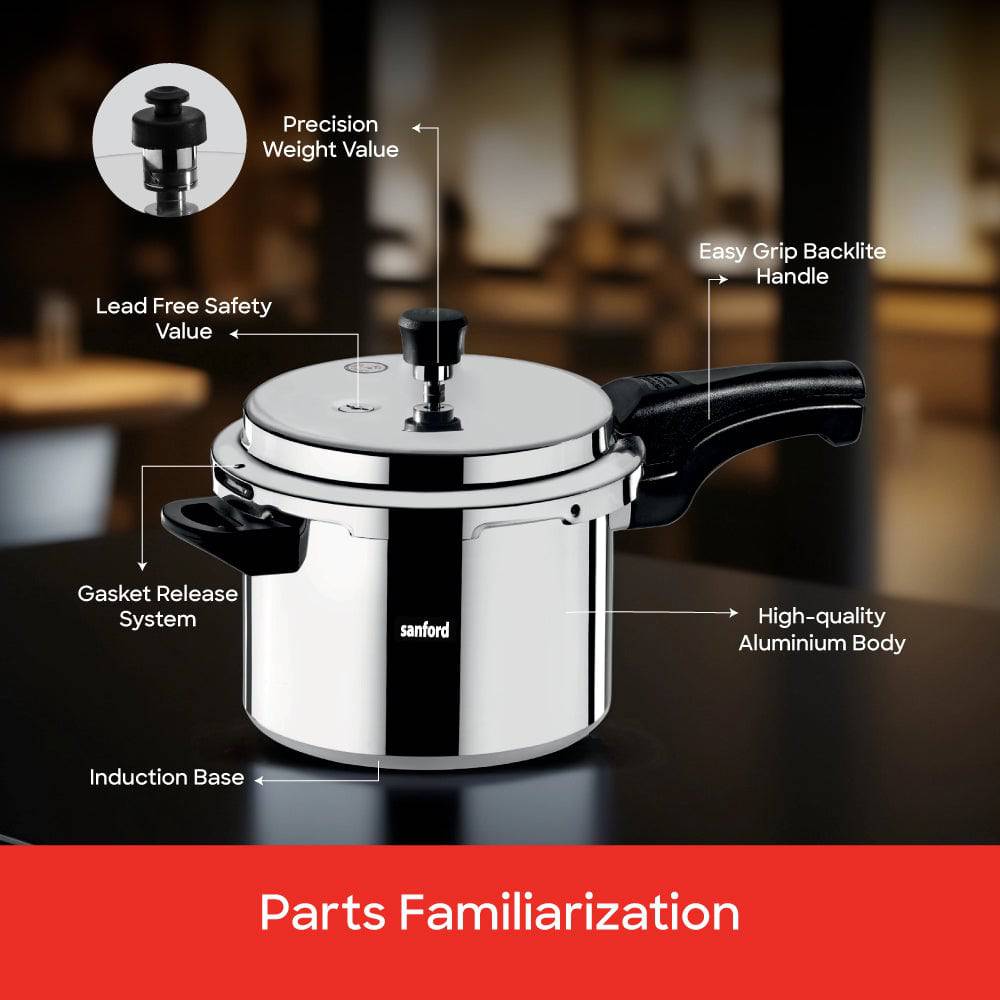 Sanford 2 Set Aluminum Pressure Cooker Combo 3.0L & 5.0L | SF3272PCC - SANFORD MIDDLE EAST DWC L.L.C