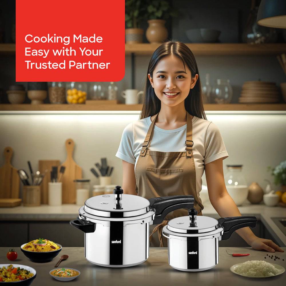 Sanford 2 Set Aluminum Pressure Cooker Combo 3.0L & 5.0L | SF3272PCC - SANFORD MIDDLE EAST DWC L.L.C