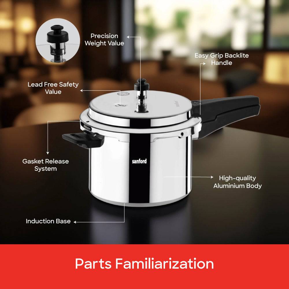 Sanford Aluminum Pressure Cooker 5.0L | SF3253PC - SANFORD MIDDLE EAST DWC L.L.C
