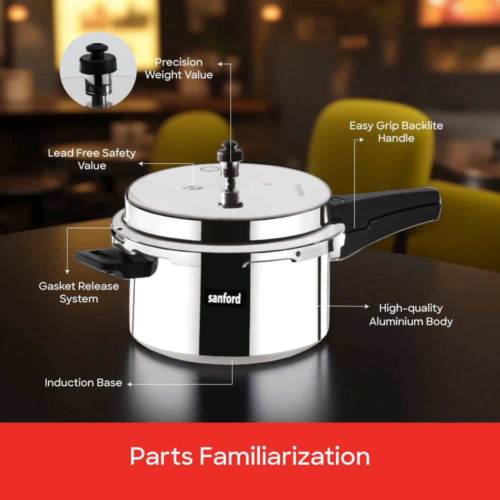 Sanford Aluminum Pressure Cooker 7.5L | SF3254PC - SANFORD MIDDLE EAST DWC L.L.C