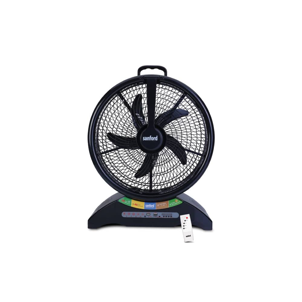 Sanford 14 inch Rechargeable fan with Led |SF918RTF - SANFORD MIDDLE EAST DWC L.L.C