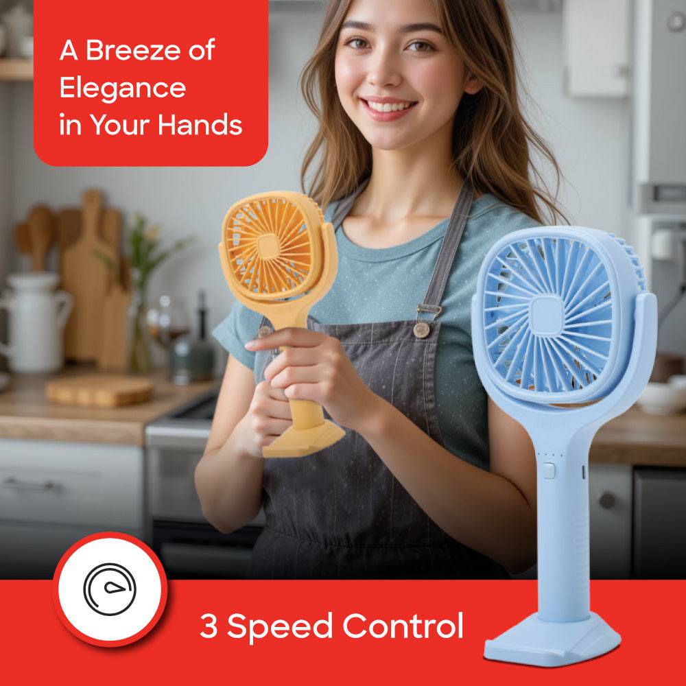 Sanford 4 inch Rechargeable Hand Fan with stand | SF936HFN - SANFORD MIDDLE EAST DWC L.L.C