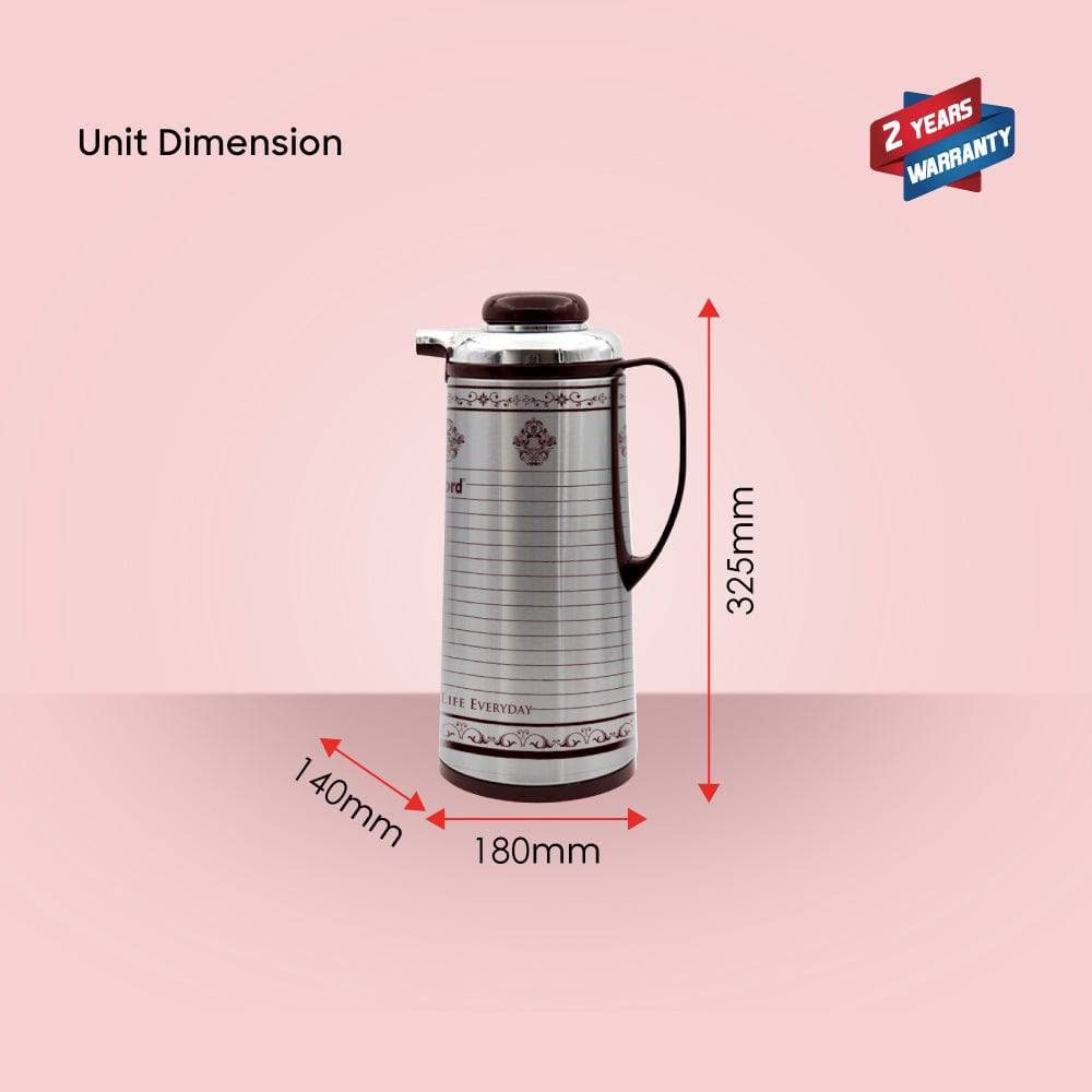 Sanford 1.9L Double Glass Liner Vacuum Flask | SF1689VF - SANFORD MIDDLE EAST DWC L.L.C
